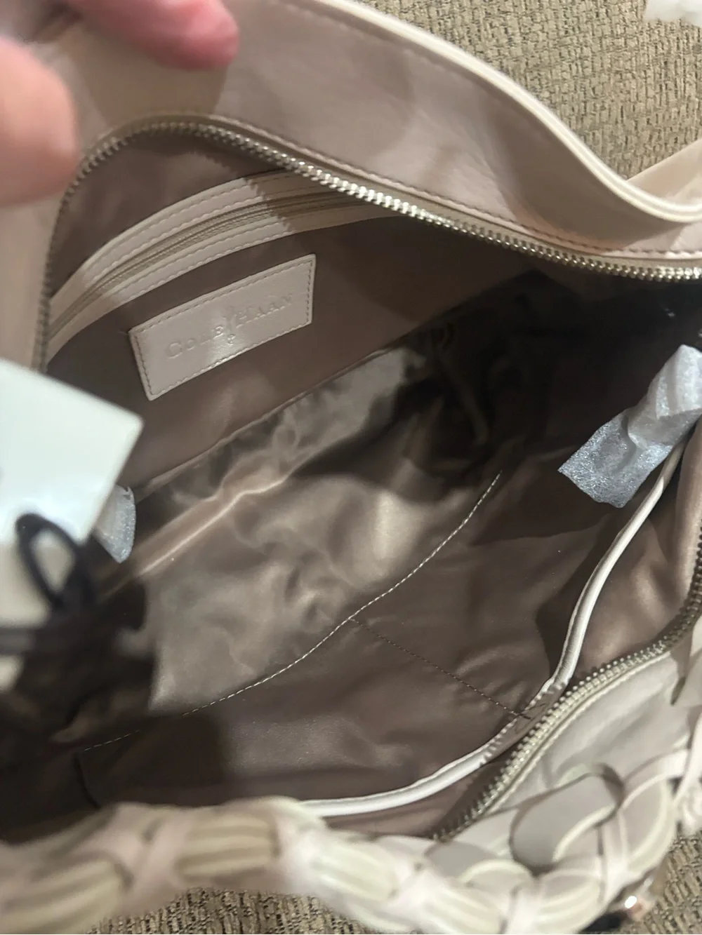 Cole Haan McKenzie Hobo Leather Bag White Pine NWT MSRP $298